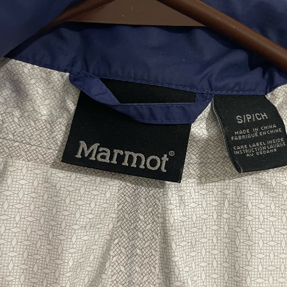 Marmot Air Vented Nylon Shell Hooded Rain Jacket Size S - Picture 11 of 16